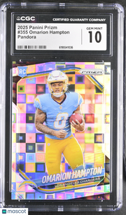 2025 Panini Prizm Omarion Hampton Pandora /400 Rookie #355 CGC 10 Chargers