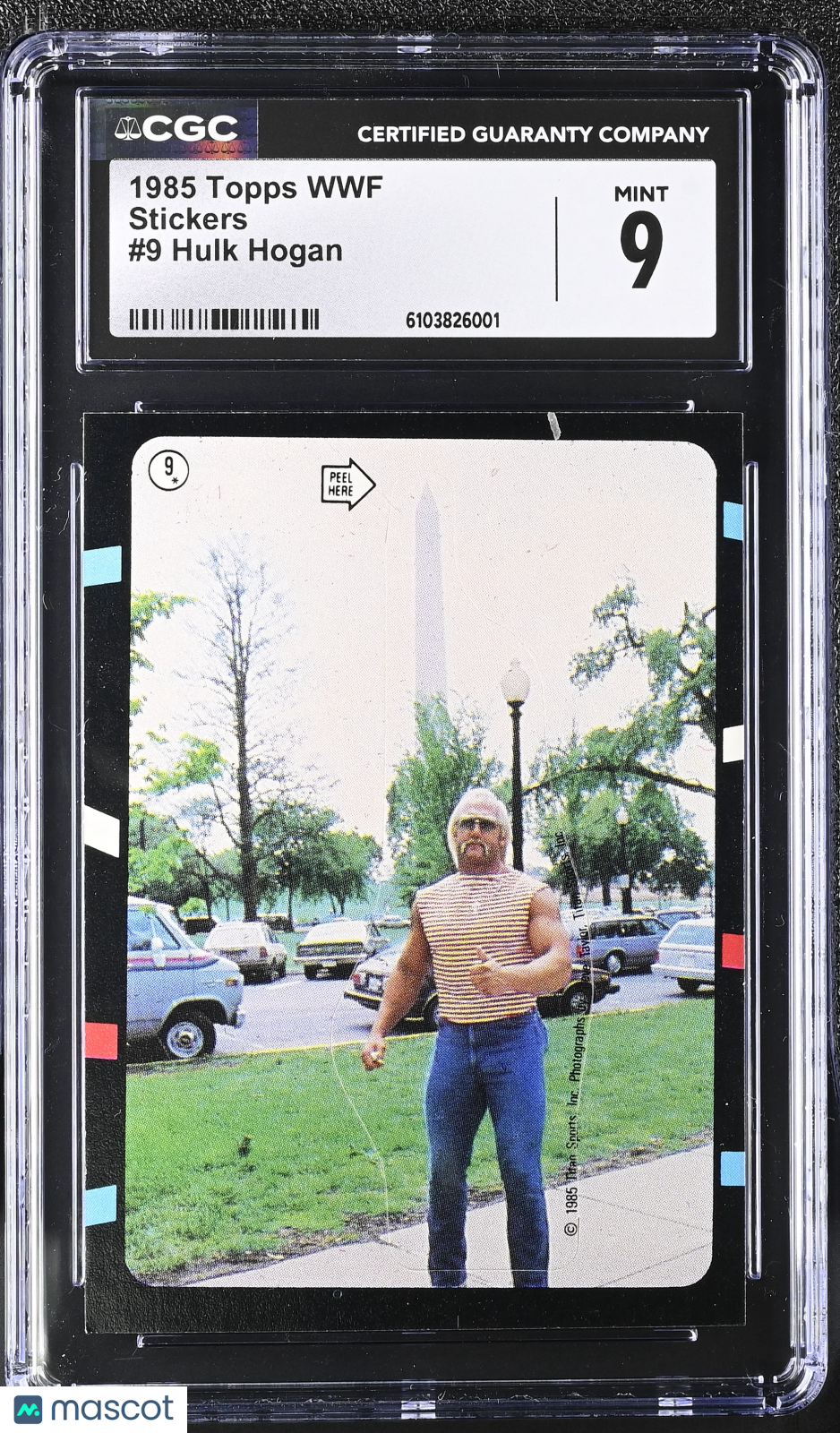 1985 Topps WWF Hulk Hogan Stickers #9 CGC 9