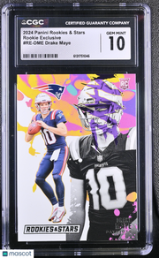 2024 Panini Rookies & Stars Drake Maye Rookie Exclusive #RE-DME CGC 10 Patriots