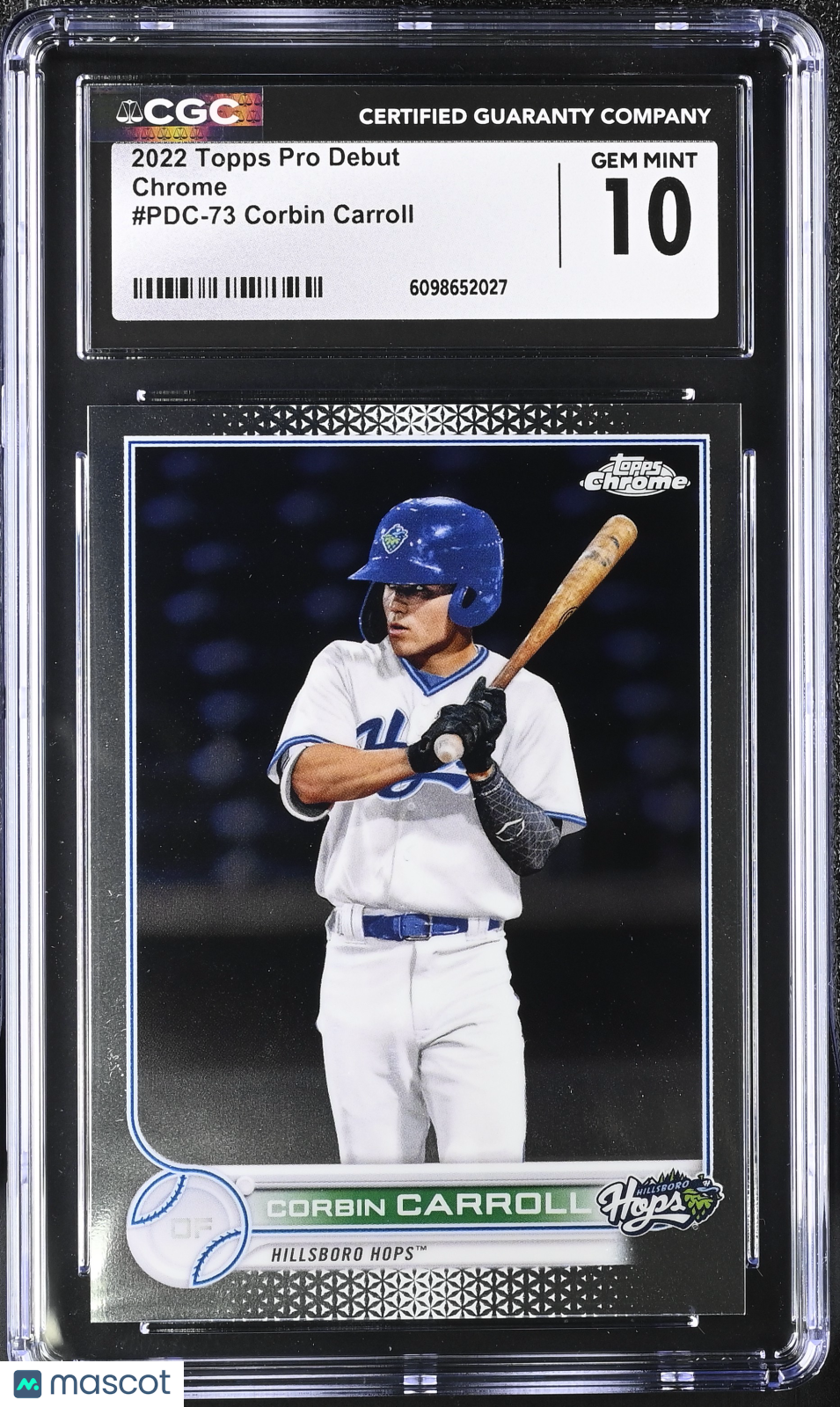 2022 Topps Pro Debut Corbin Carroll Rookie Chrome #PDC-73 CGC 10 Hillsboro Hops
