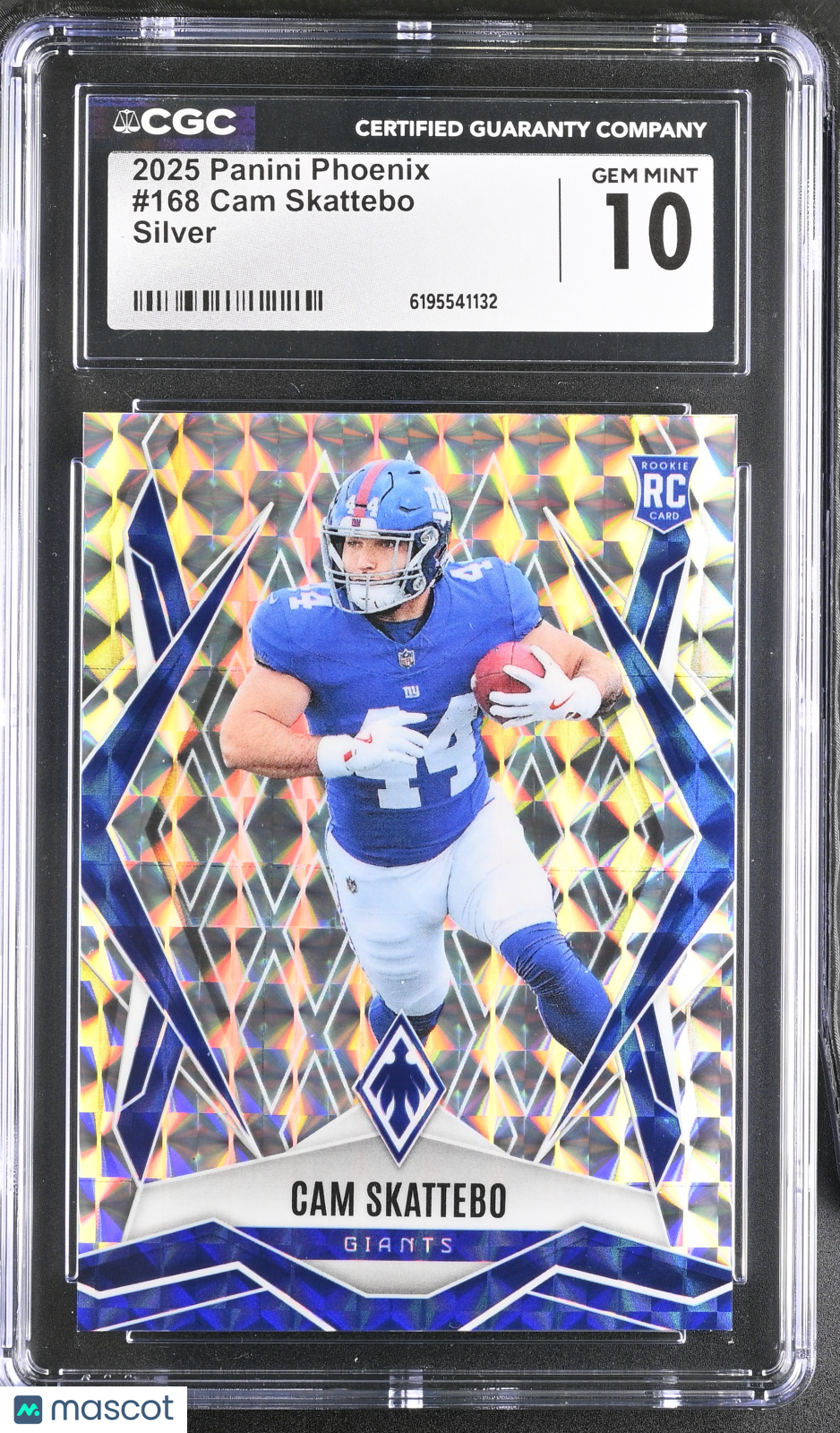 2025 Panini Phoenix Cam Skattebo Silver Rookie #168 CGC 10 New York Giants