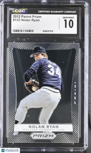 2012 Panini Prizm Nolan Ryan #133 CGC 10 Houston Astros