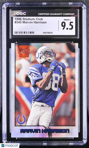 1996 Stadium Club Marvin Harrison Rookie #345 CGC 9.5 Indianapolis Colts