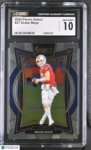 2024 Panini Select Drake Maye Rookie #27 CGC 10 New England Patriots