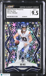2025 Panini Phoenix Bo Nix Silver Winter #83 CGC 9.5 Denver Broncos