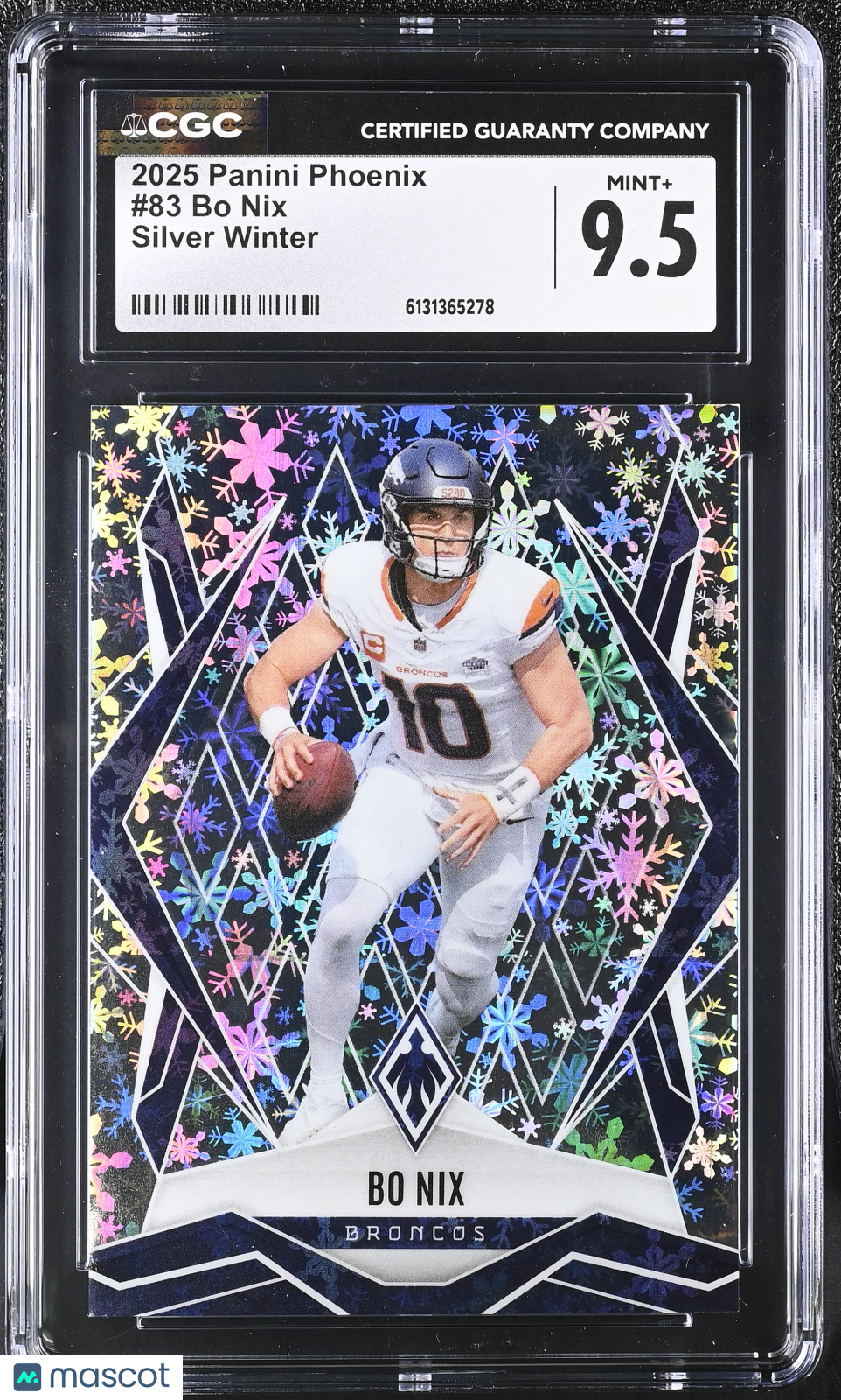 2025 Panini Phoenix Bo Nix Silver Winter #83 CGC 9.5 Denver Broncos