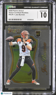 2020 Panini Select Joe Burrow Rookie Select Certified #SCR-1 CGC 10 Bengals