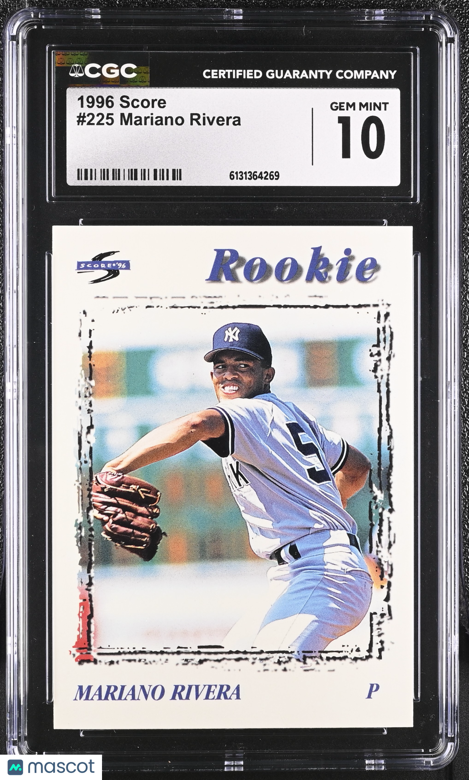 1996 Score Mariano Rivera Rookie #225 CGC 10 New York Yankees