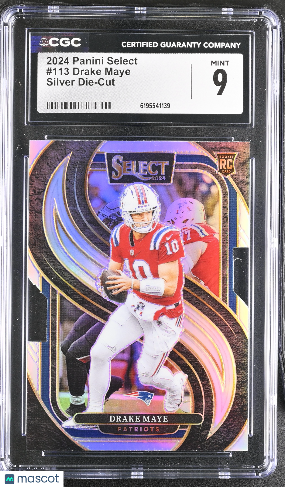 2024 Panini Select Drake Maye Silver Die-Cut Rookie #113 CGC 9 Patriots