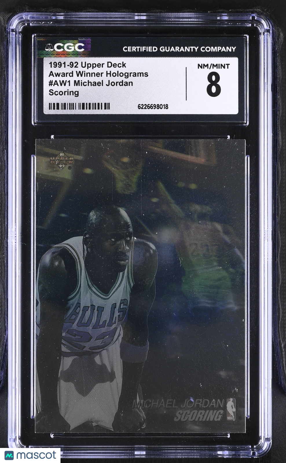 1991-92 Upper Deck Michael Jordan Scoring Award Winner Holograms #AW1 CGC 8