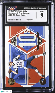 2022 Panini Legacy Tom Brady Decade of Dominance #DD-17 CGC 9 Patriots