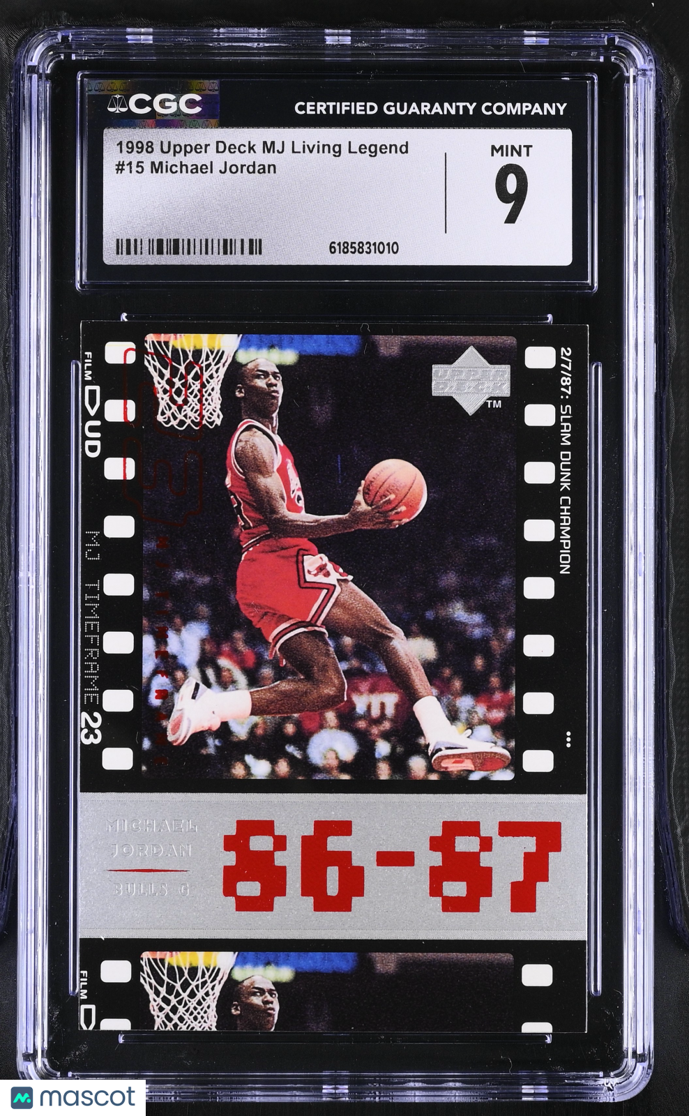 1998 Upper Deck MJ Living Legend Michael Jordan #15 CGC 9 Chicago Bulls