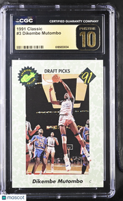 1991 Classic Dikembe Mutombo Rookie #3 CGC 10 Pristine Georgetown