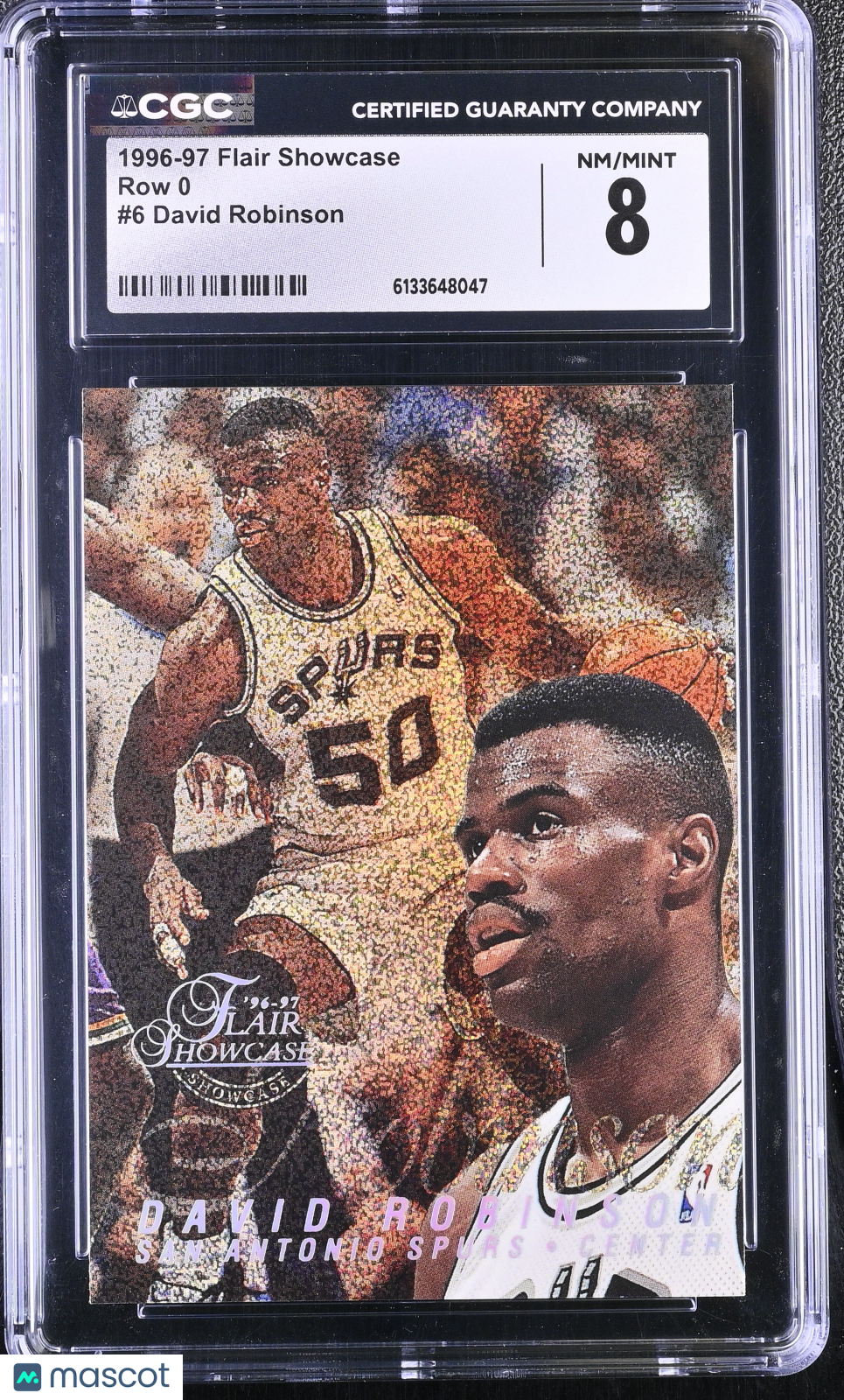 1996-97 Flair Showcase David Robinson Row 0 #6 CGC 8 San Antonio Spurs