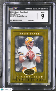 2000 Leaf Certified Brett Favre Gold Team #CGT2 CGC 9 Green Bay Packers