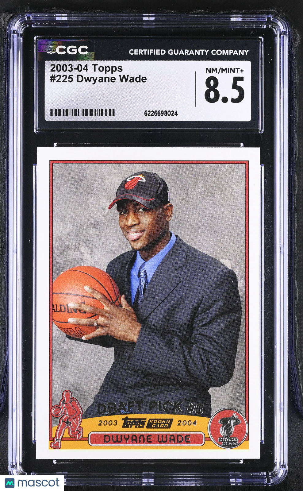 2003-04 Topps Dwyane Wade Rookie #225 CGC 8.5 Miami Heat