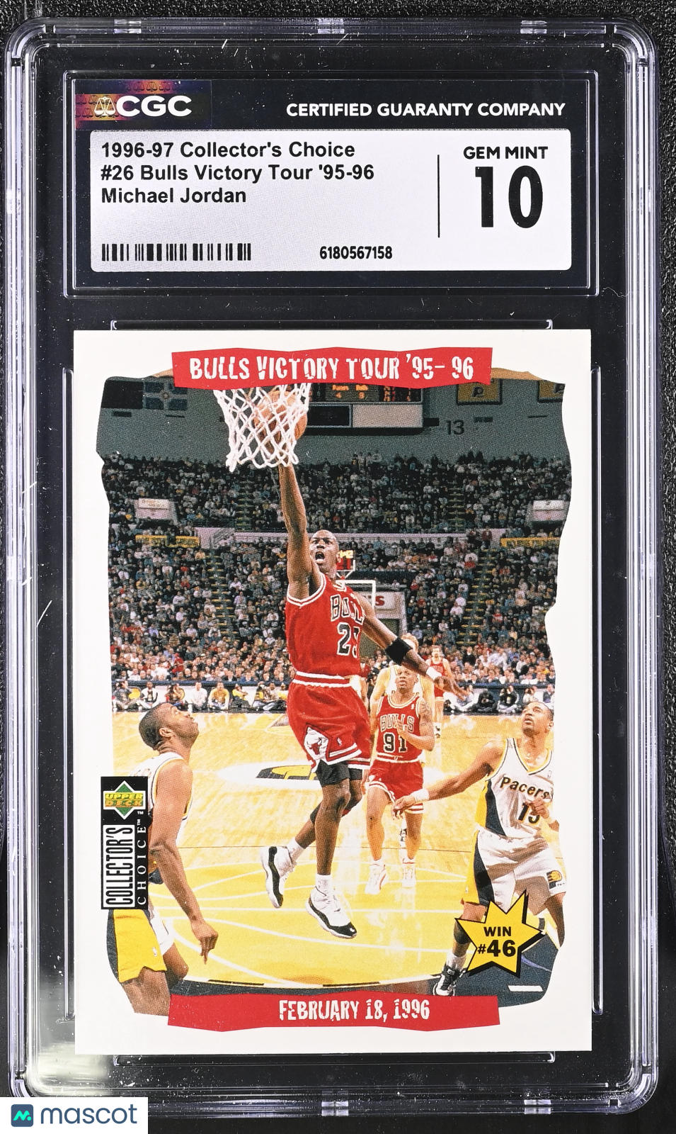 1996-97 Collector's Choice Bulls Victory Tour '95-96 Michael Jordan #26 CGC 10