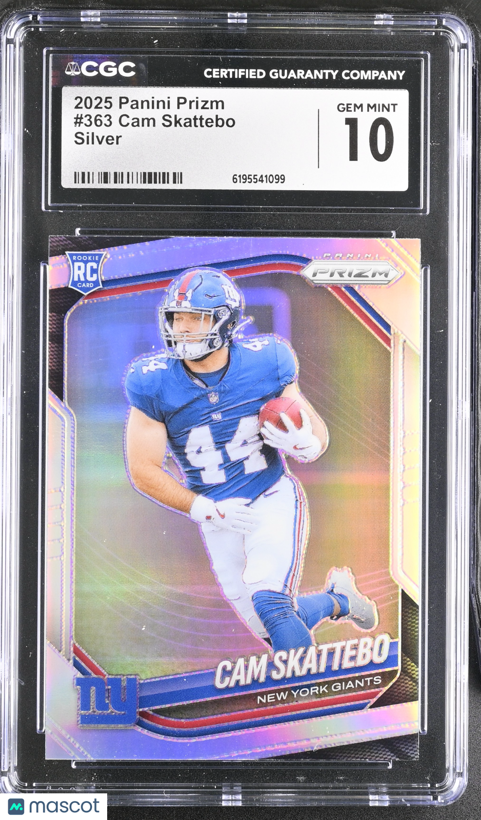 2025 Panini Prizm Cam Skattebo Silver Rookie #363 CGC 10 New York Giants