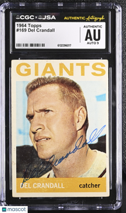1964 Topps Del Crandall Auto Autograph #169 CGC Authentic JSA Houston Astros