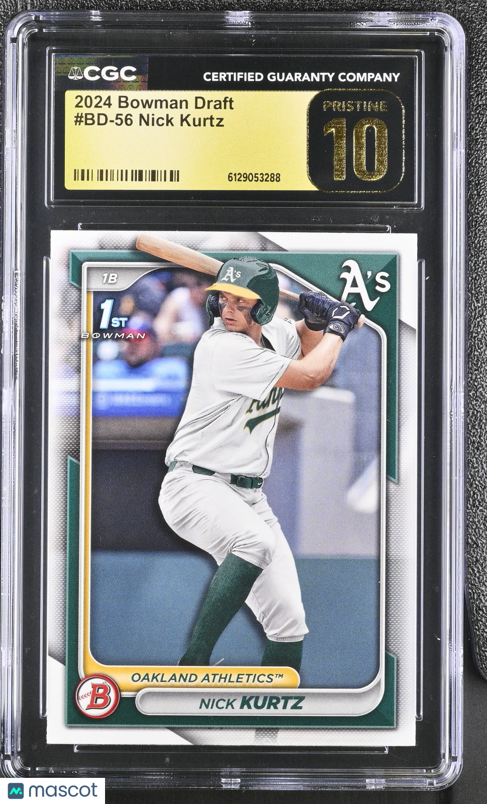 2024 Bowman Draft Nick Kurtz Rookie #BD-56 CGC 10 Pristine Athletics
