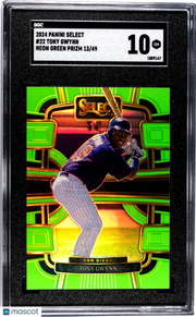 2024 Panini Select Tony Gwynn Neon Green Prizm /49 #22 SGC 10 San Diego Padres