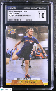 2020-21 Upper Deck Connor McDavid UD Canvas #C154 CGC 10 Edmonton Oilers