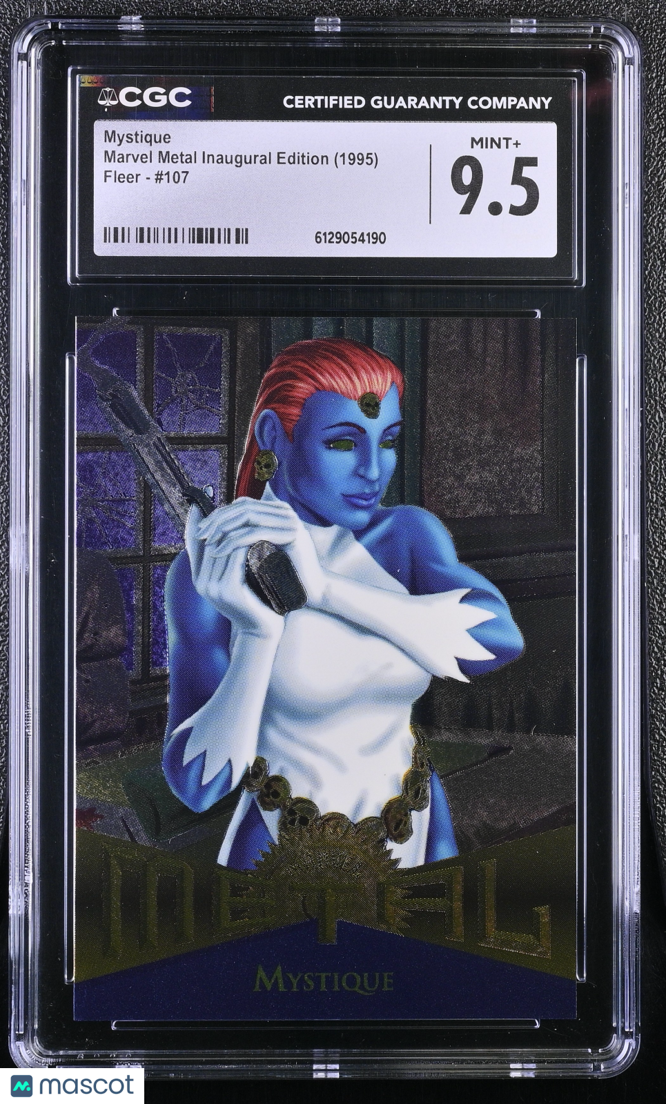 1995 Fleer Marvel Metal Inaugural Edition Mystique #107 CGC 9.5