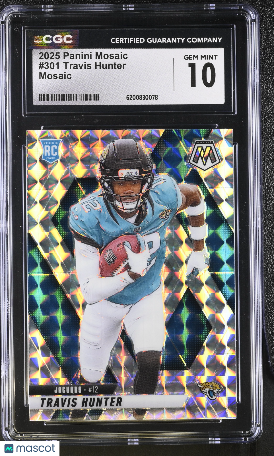 2025 Panini Mosaic Travis Hunter Mosaic Rookie #301 CGC 10 Jacksonville Jaguars