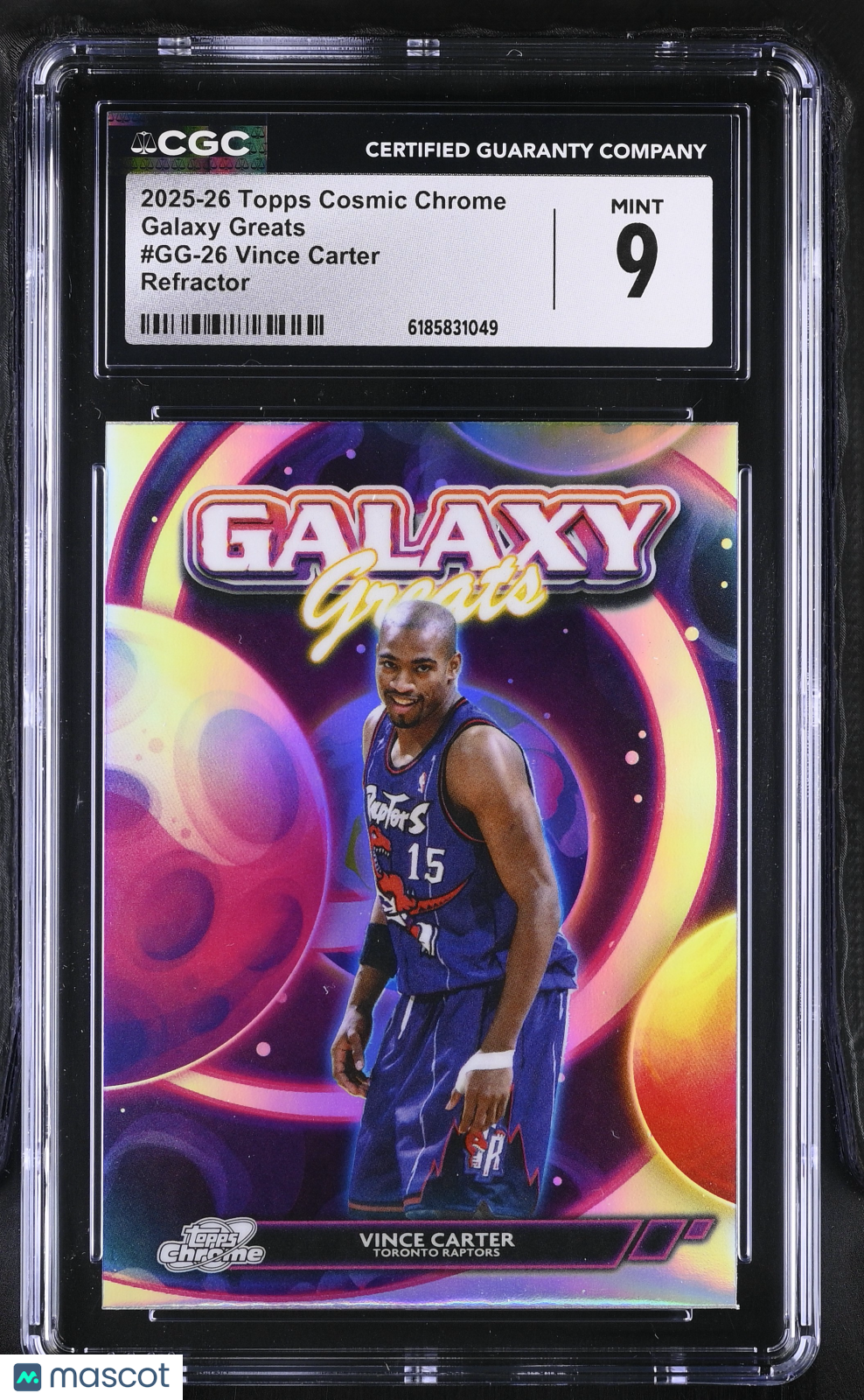 2025-26 Topps Cosmic Chrome Vince Carter Refractor Galaxy Greats #GG-26 CGC 9