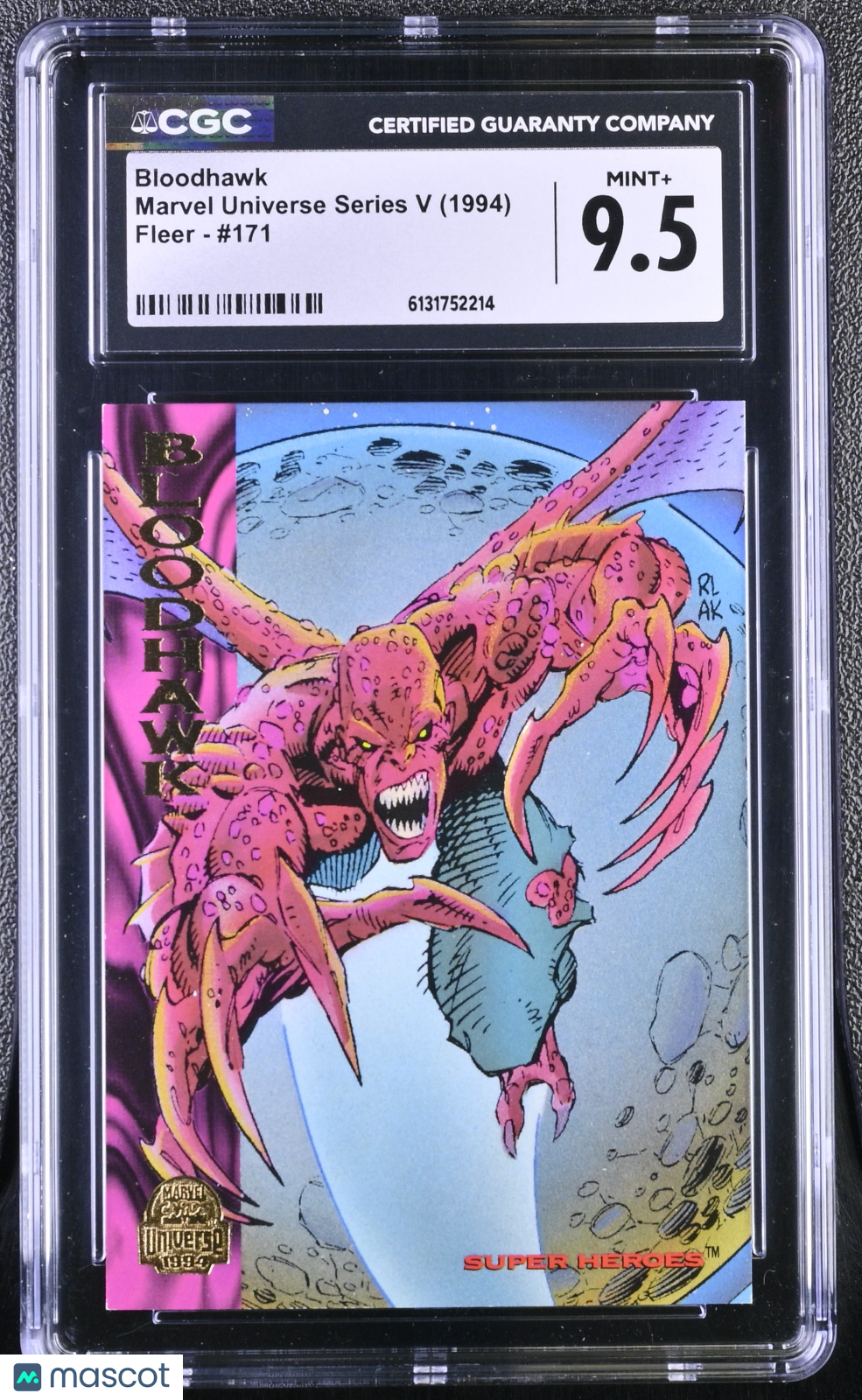 1994 Fleer Marvel Universe Series V Bloodhawk #171 CGC 9.5
