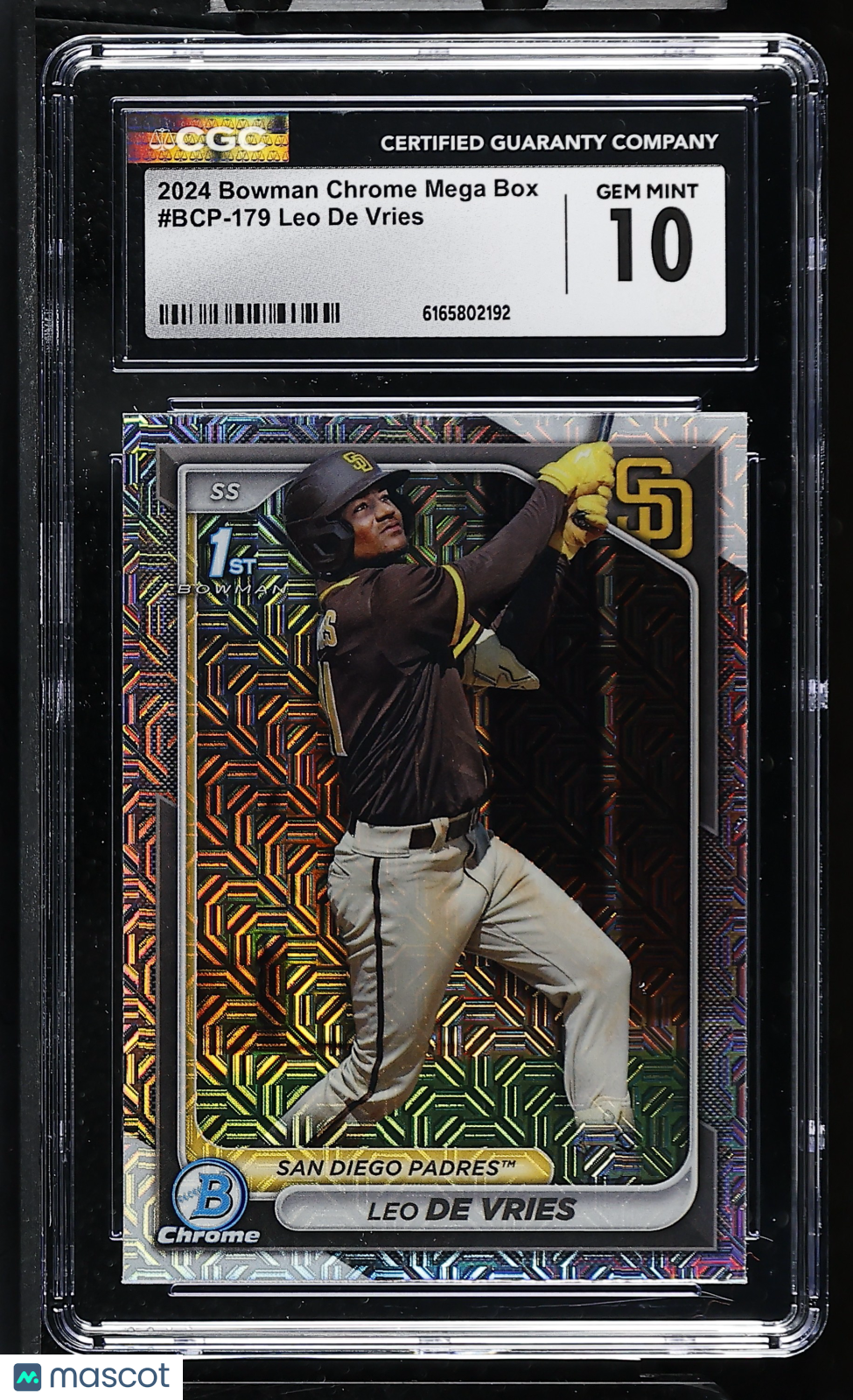 2024 Bowman Chrome Mega Box Leo De Vries Rookie #BCP-179 CGC 10 San Diego Padres