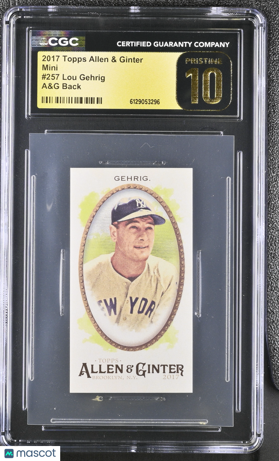 2017 Topps Allen & Ginter Lou Gehrig A&G Back Mini #257 CGC 10 Pristine Yankees