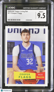 2025-26 Topps Living Set Cooper Flagg Rookie #11 CGC 9.5 Dallas Mavericks