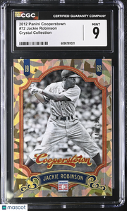 2012 Panini Cooperstown Jackie Robinson Crystal Collection /299 72 CGC 9 Dodgers