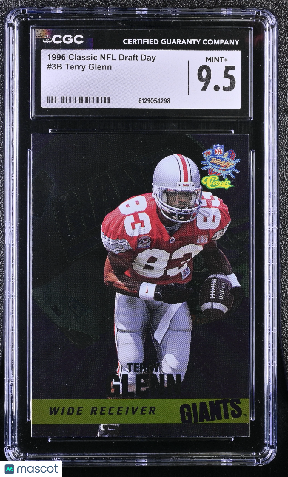 1996 Classic NFL Draft Day Terry Glenn Rookie #3B CGC 9.5 New York Giants