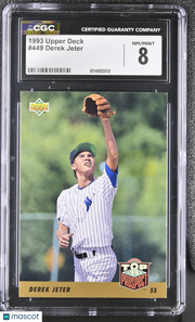 1993 Upper Deck Derek Jeter Rookie #449 CGC 8 New York Yankees