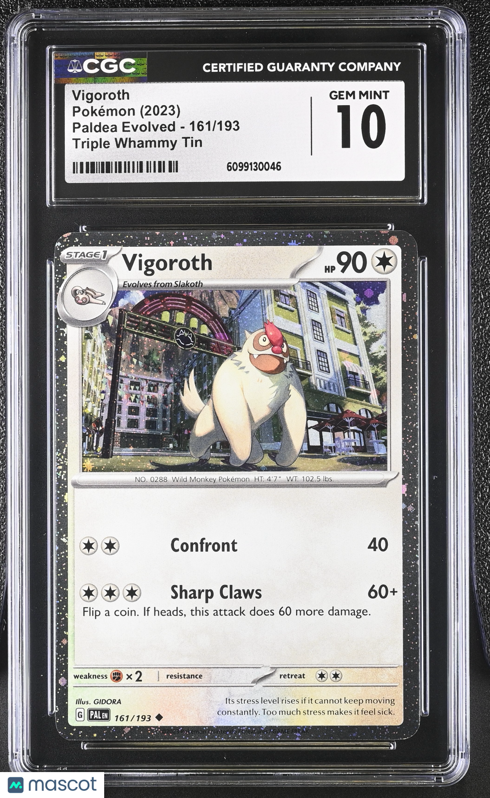 2023 Pokemon Paldea Evolved Vigoroth Triple Whammy Tin 161/193 CGC 10 #161/193