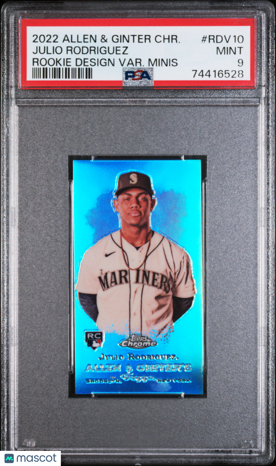 2022 Topps Allen & Ginter Chrome Rookie Minis Julio Rodriguez #RDV10 PSA 9