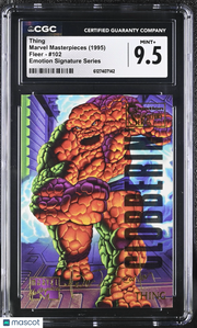 1995 Fleer Marvel Masterpieces Thing #102 Emotion Signature Series CGC 9.5