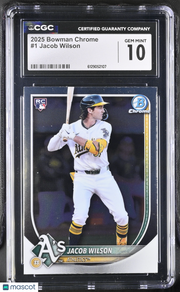 2025 Bowman Chrome Jacob Wilson Rookie #1 CGC 10 Oakland Athletics