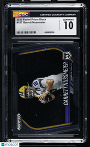 2025 Panini Prizm Black Garrett Nussmeier Rookie #187 CGC 10 LSU Tigers