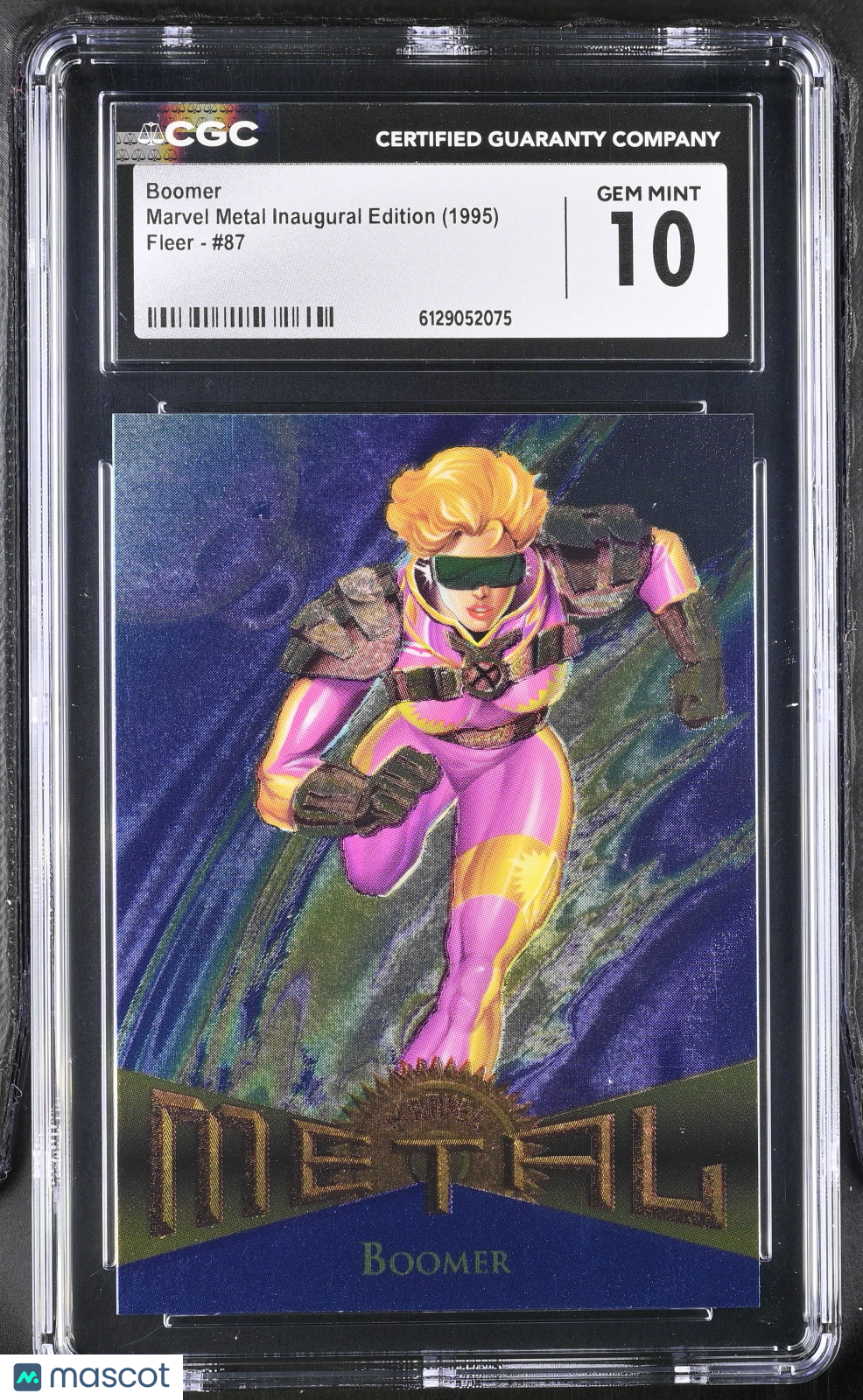 1995 Fleer Marvel Metal Inaugural Edition Boomer #87 CGC 10