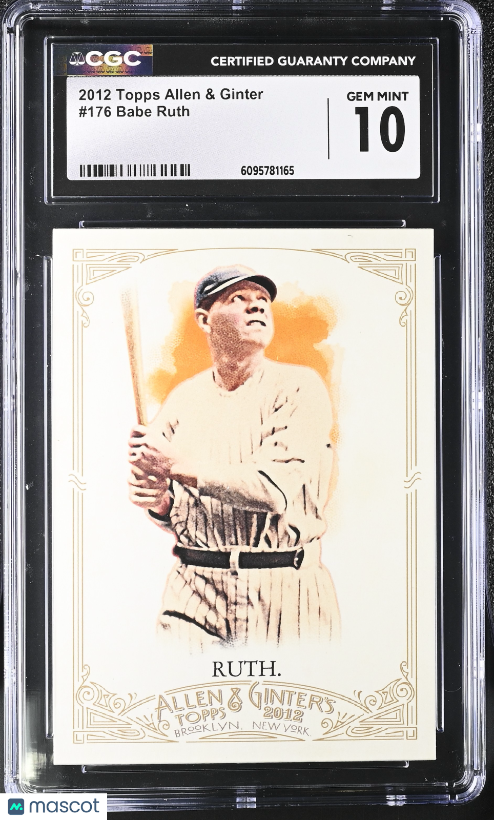 2012 Topps Allen & Ginter Babe Ruth #176 CGC 10 New York Yankees