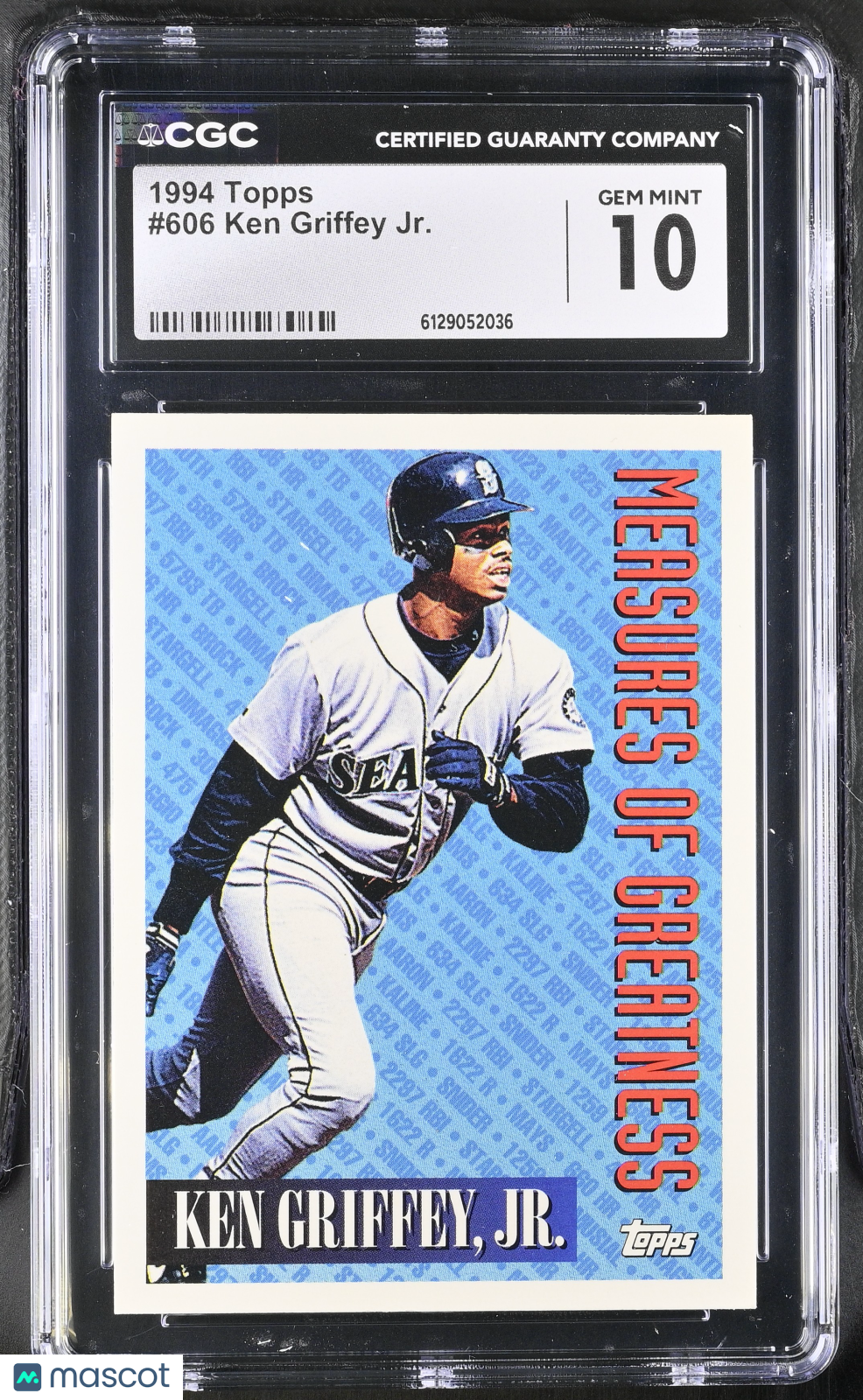 1994 Topps Ken Griffey Jr. #606 CGC 10 Seattle Mariners