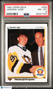 1990 Upper Deck Jaromir Jagr #356 PSA 8