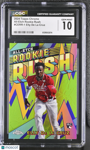2024 Topps Chrome Elly De La Cruz All-Etch Rookie Rush #CERR-1 CGC 10 Reds
