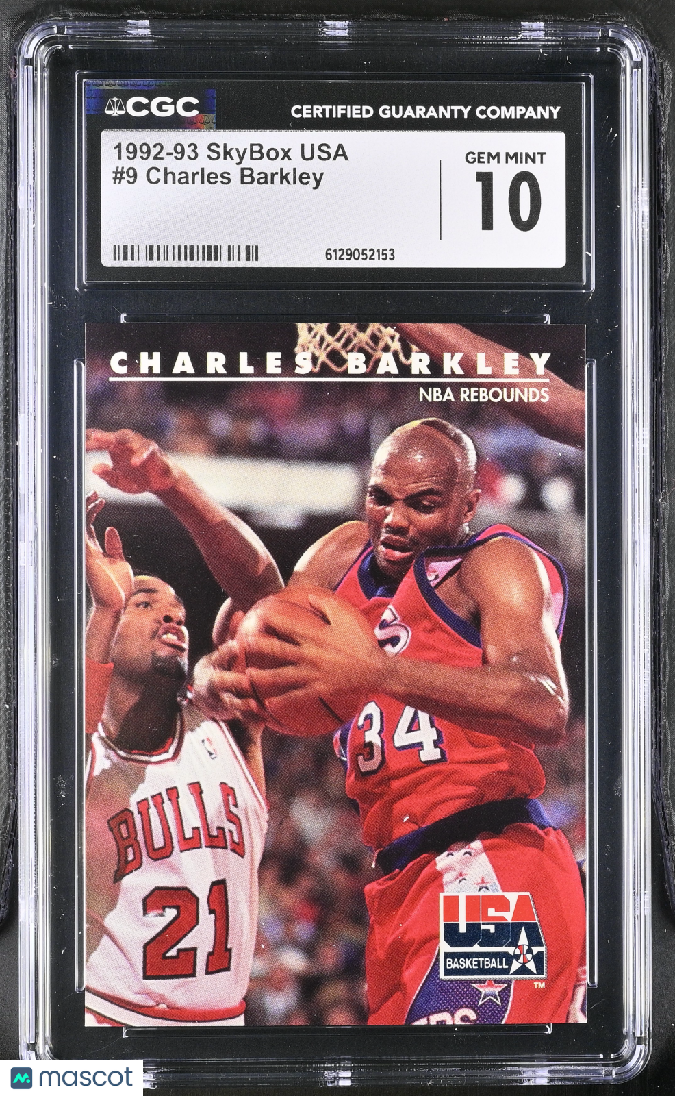 1992-93 Skybox Usa Charles Barkley #9 CGC 10 Philadelphia 76ers