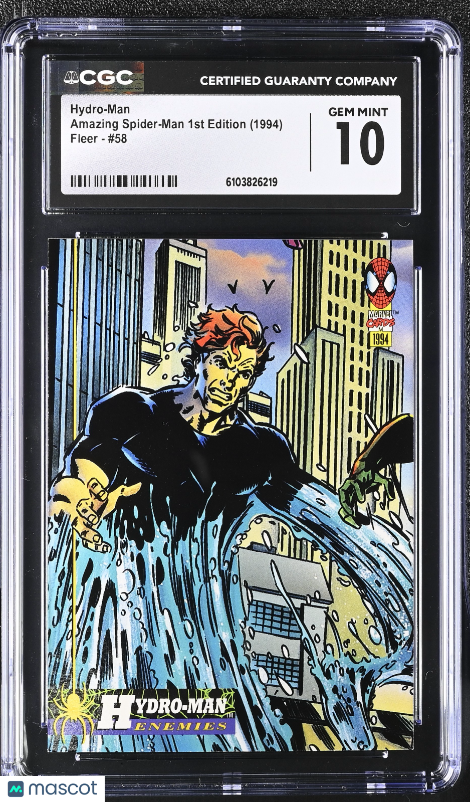 1994 Fleer Amazing Spider-Man Hydro-Man #58 CGC 10
