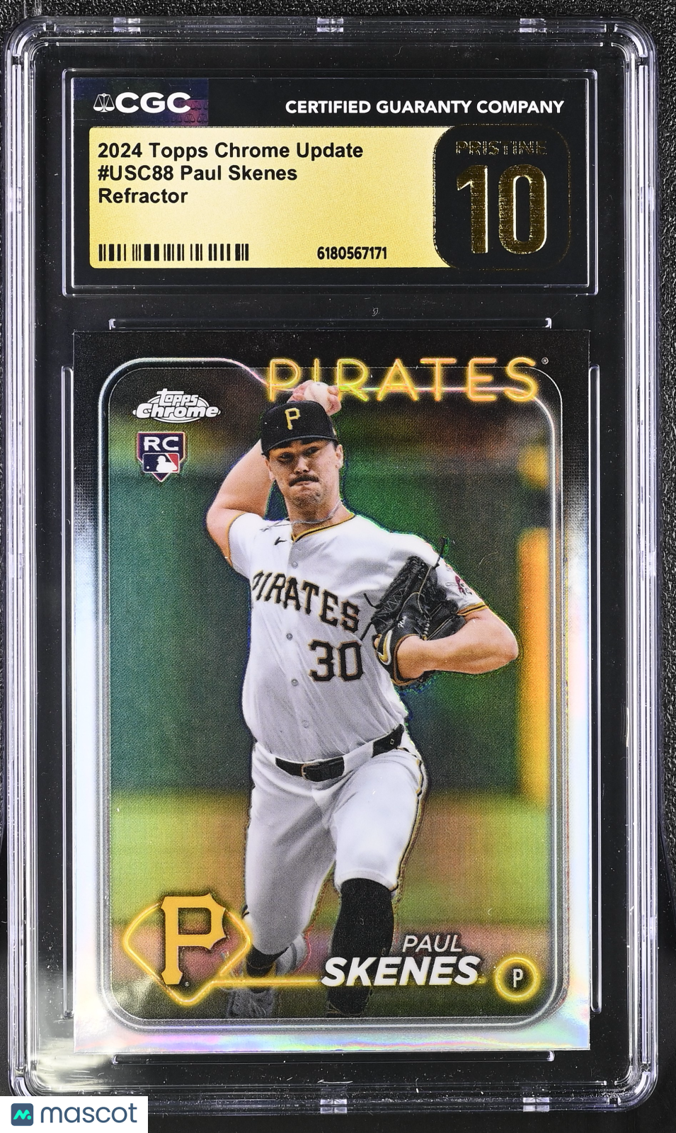 2024 Topps Chrome Update Paul Skenes Refractor #USC88 CGC Pristine  10 Pirates