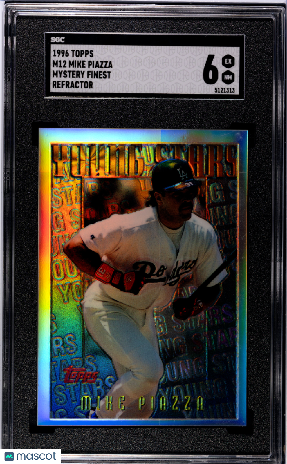 1996 Topps Mike Piazza Mystery Finest Refractor #M12 SGC 6